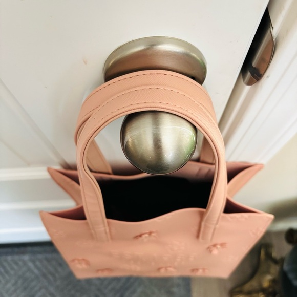 Ted Baker Blush Pink Floral Faux Leather Small Tote 10”x 9.75”x 4” - Picture 11 of 16